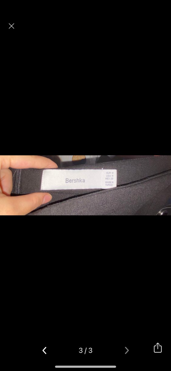 Kemer Detaylı Siyah Deri Mini Etek - Görsel 3