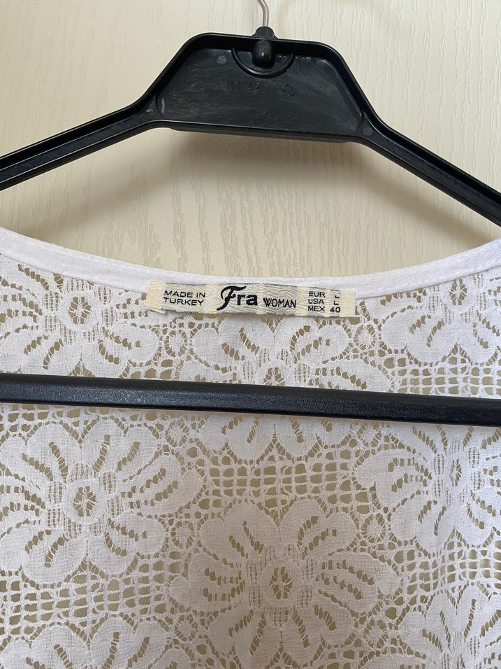 Dantel Detaylı Beyaz Bohem Midi Kimono - Görsel 3