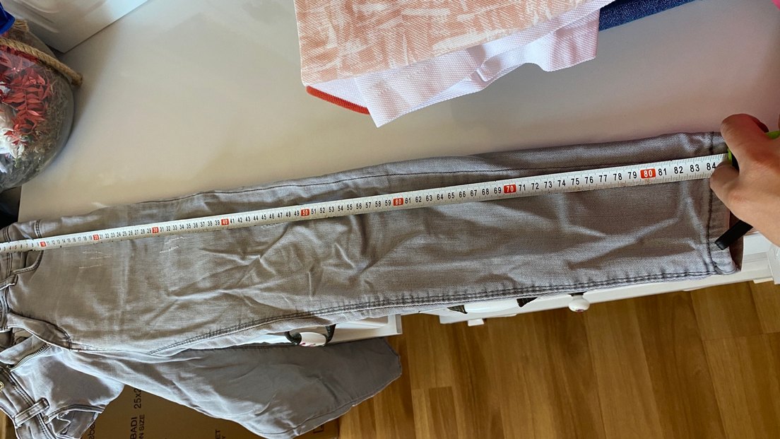 Gri Kadın Denim Normal Boy Dar Kesim Jean - Görsel 5