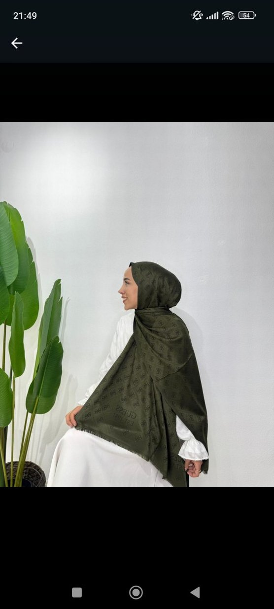 Guess çift taraflı kaşmir şal - Görsel 2