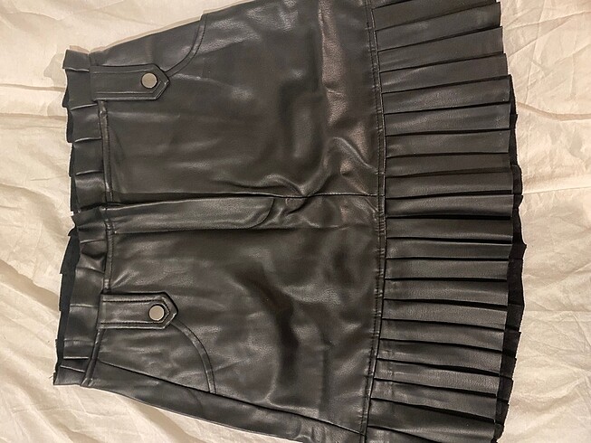 Zara Zara Deri Mini Etek