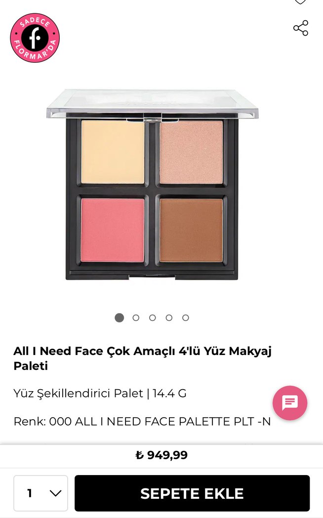 Flormar All I Need 4'lü Yüz Makyaj Paleti - Görsel 2