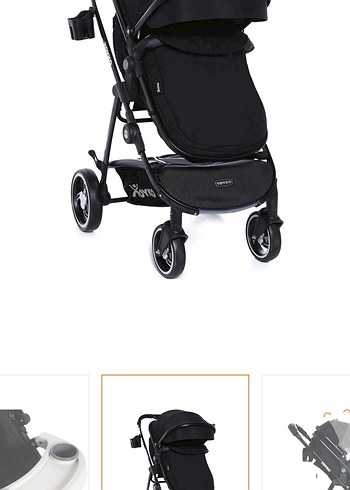 Yoyko City 3'ü 1 Arada Siyah Bebek Arabası - Görsel 3