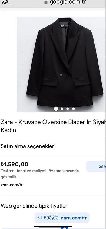 Zara Siyah Blazer