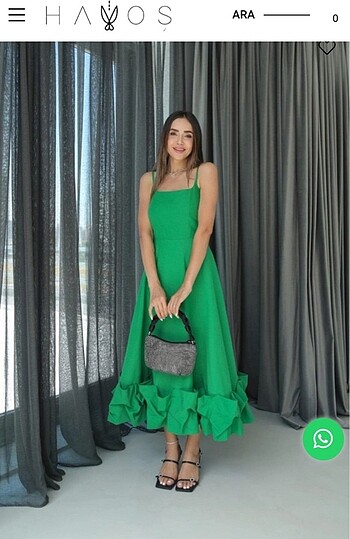 Havoş yeşil elbise