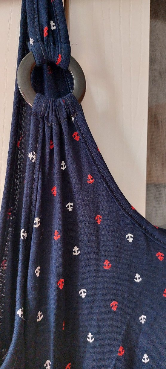 Lacivert Piliseli Uzun likrali Kolsuz Elbise - Görsel 3