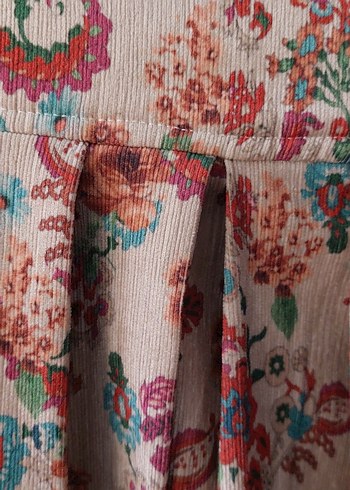 Bej vizonÇiçekli Etek 40 42 44 bedenlere olur - Görsel 2