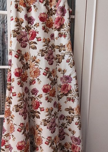 Çiçek Desenli Bohem Uzun kışlık Elbise - Görsel 4