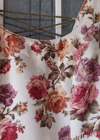 Çiçek Desenli Bohem Uzun kışlık Elbise - Görsel 2