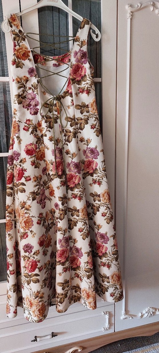 Çiçek Desenli Bohem Uzun kışlık Elbise - Görsel 3