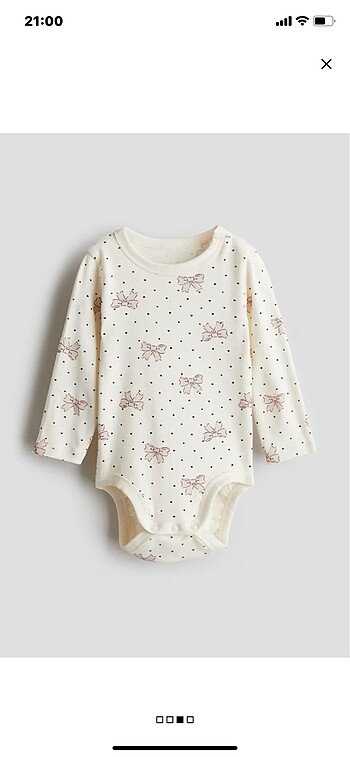 H&M çıtçıtlı body 12-18 aylık (yeni ve etiketli)