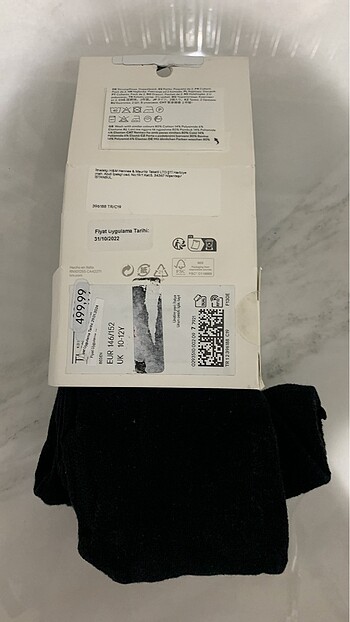 H&M 2'li Külotlu Çorap (10-12 yaş için, yeni, marka H&M)