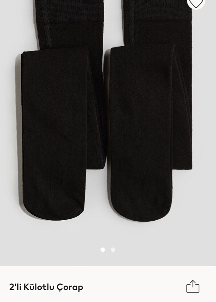 2'li Külotlu Çorap (10-12 yaş için, yeni, marka H&M) - Görsel 3