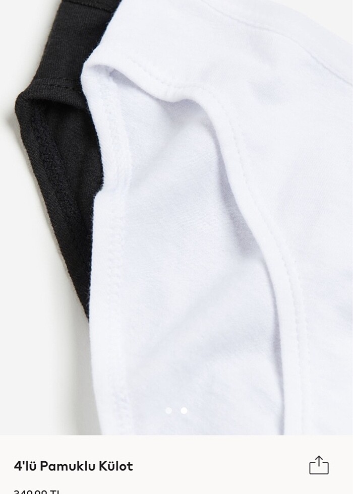 H&M 4?lü kız külot 10-12 yaş için (yeni ve etiketli). Başka bede - Görsel 4