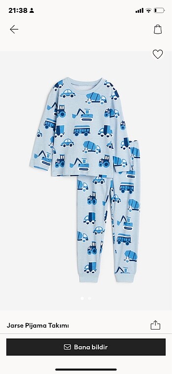 Jarse H&M Pijama Takımı (6-8 yaş, yeni ve etiketli)