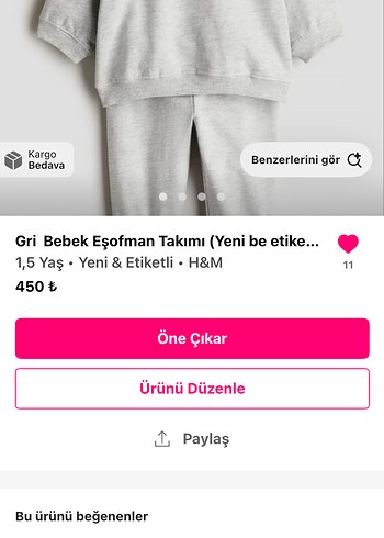2 tane ürün (eşofman takım + 2li pantolon)