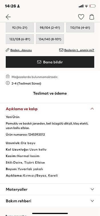 8 Yaş Beden Baskılı ve Pamuklu Elbise (H&M , yeni ve etiketli, 8 -10 yaş içi
