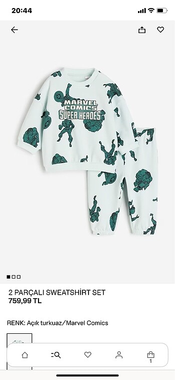 H&M ikili polar takım 18-24 ay (H&M marka, yeni ve etiketli). 1