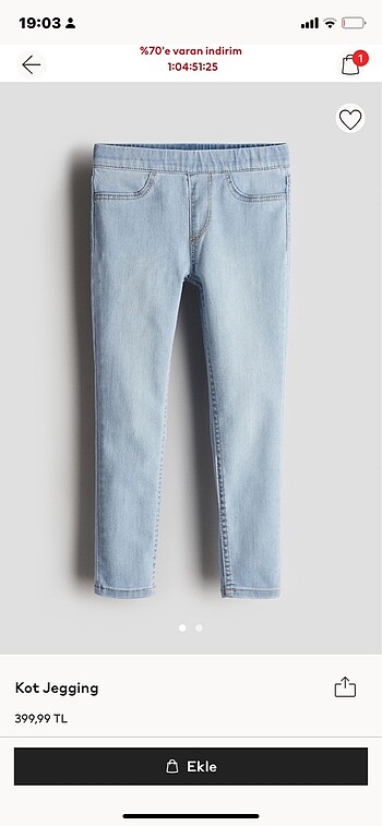 Yeni ve etiketli H&M kot jegging