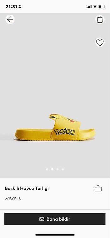 H&M #pokemon havuz terliği (H&M , yeni ve etiketli) 28-29 numara