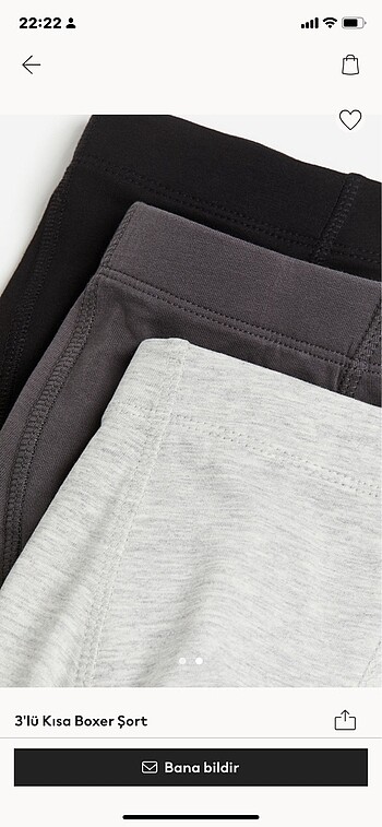 H&M H&M 3?lü boxer 10-12 yaş için (yeni ve etiketli)