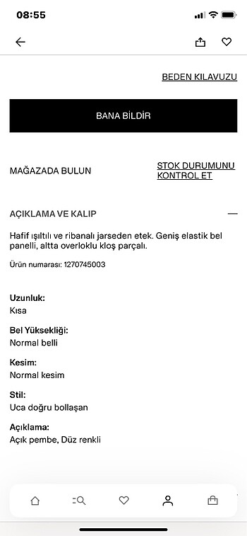 24-36 Ay Beden Parlak jarse etek (H&M yeni ve etiketli , 2-4 yaş için) .