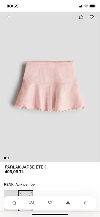 Parlak jarse etek (H&M yeni ve etiketli , 2-4 yaş için) .
