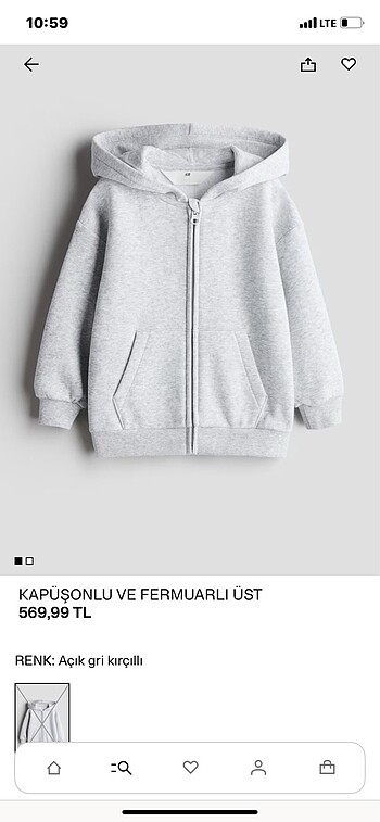 H&M polar kapüşonlu hırka (yeni , etiketli) . Beden 4-6 yaş