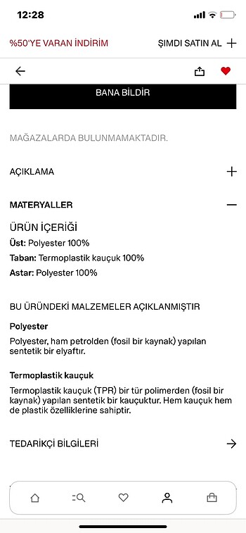 24 Beden kahverengi Renk Bot (H&M marka, yeni ve etiketli)