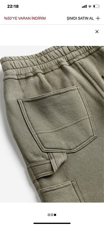 13-14 Yaş Beden Marangoz tarzı jogger pantolon (14+ yaş için, marka H&M, yeni ve