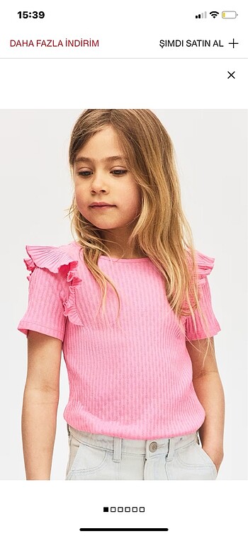 H&M Farbalalı ve pamuklu üst (H&M marka, yeni ve etiketli) #pembe