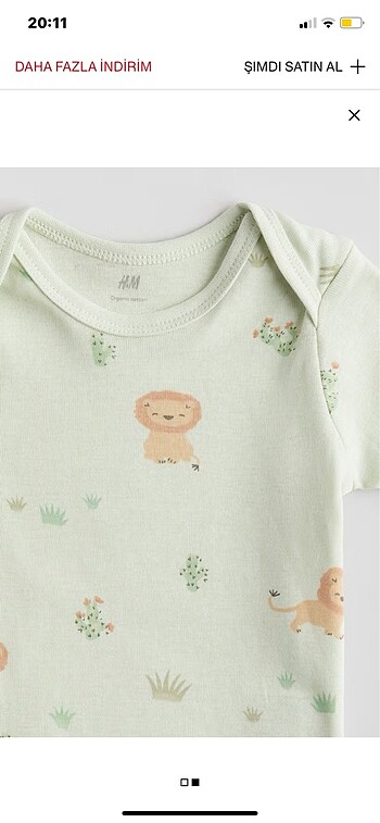 H&M 2 tane ürün: 1) takım polar dinozor 2-3 yaş 2) body 12-18 aylık