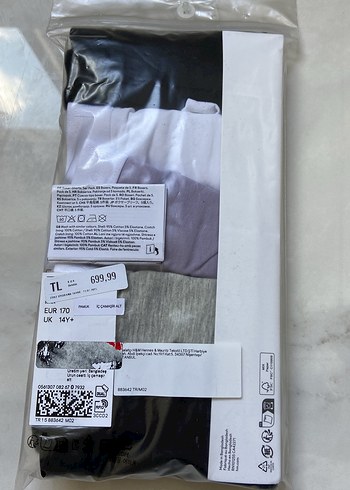 5li pamuklu kız boxer (H&M marka) - Görsel 4