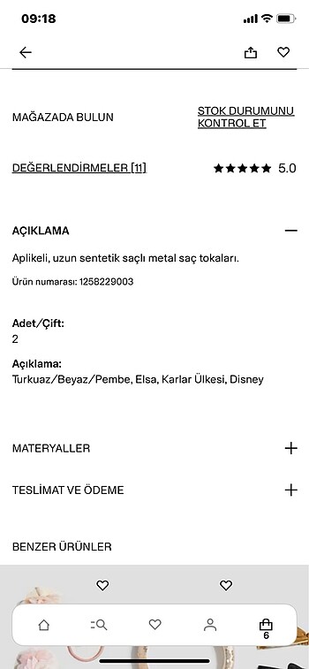 Beden çeşitli Renk 2?li saç tokası (H&M marka, yeni ve etiketli) #elsa