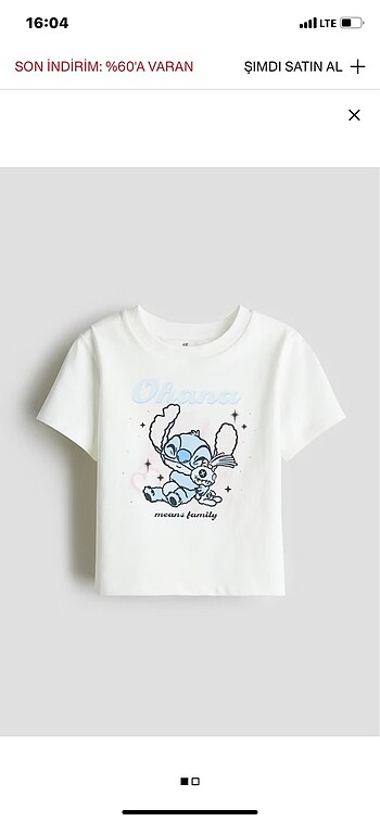 Baskılı tişört Lilo&Stitch