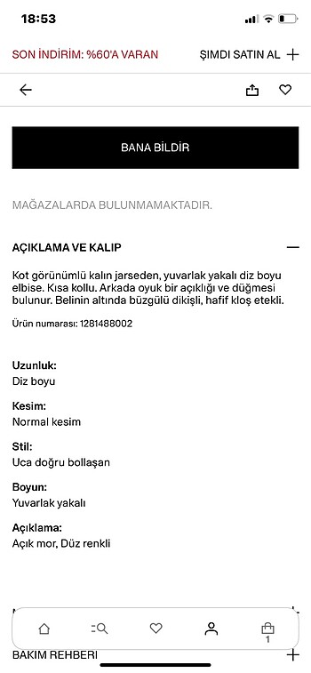 4 Yaş Beden Kot görünümlü jarse elbise