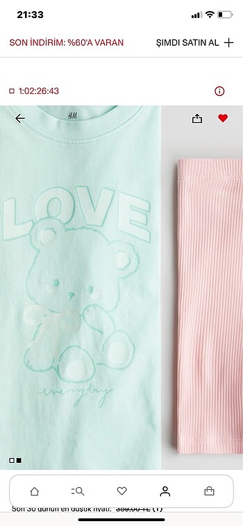 H&M 2 parçalı baskılı set (6-7 yaş, yeni ve etiketli, marka H&M) #te
