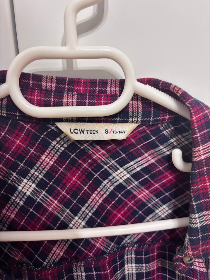 Bordo Ekose Uzun Kollu Gömlek - Görsel 2