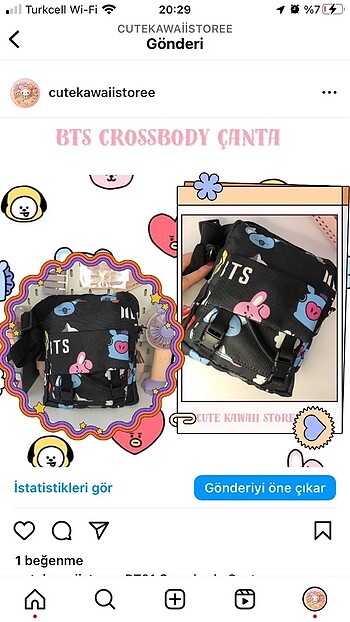 BTS CROSSBODY ÇANTA