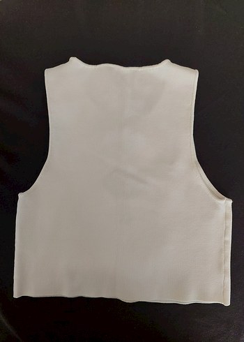 Bershka Bershka Beyaz Zincir Detaylı Halter Yaka Atlet