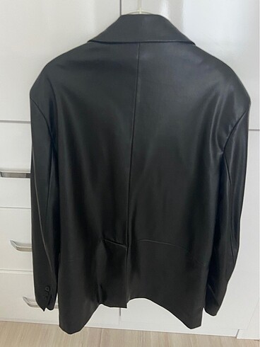 m Beden deri blazer ceket