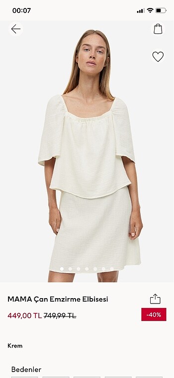 H&M hamile ve emzirme elbisesi