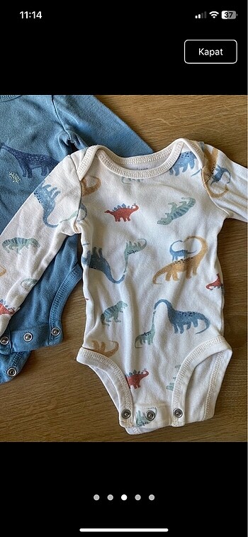 Yenidoğan Beden Carters erkek bebek 3lü zıbın