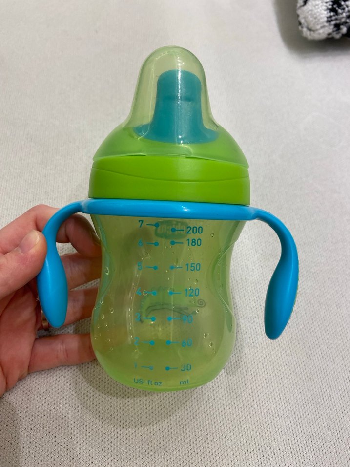 Chicco Yeşil Bebek alıştırma suluk - Görsel 2