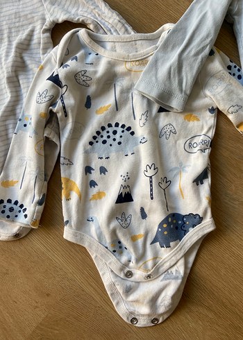 LCW 3 lü bebek çıtçıtlı uzu  kollu body - Görsel 3