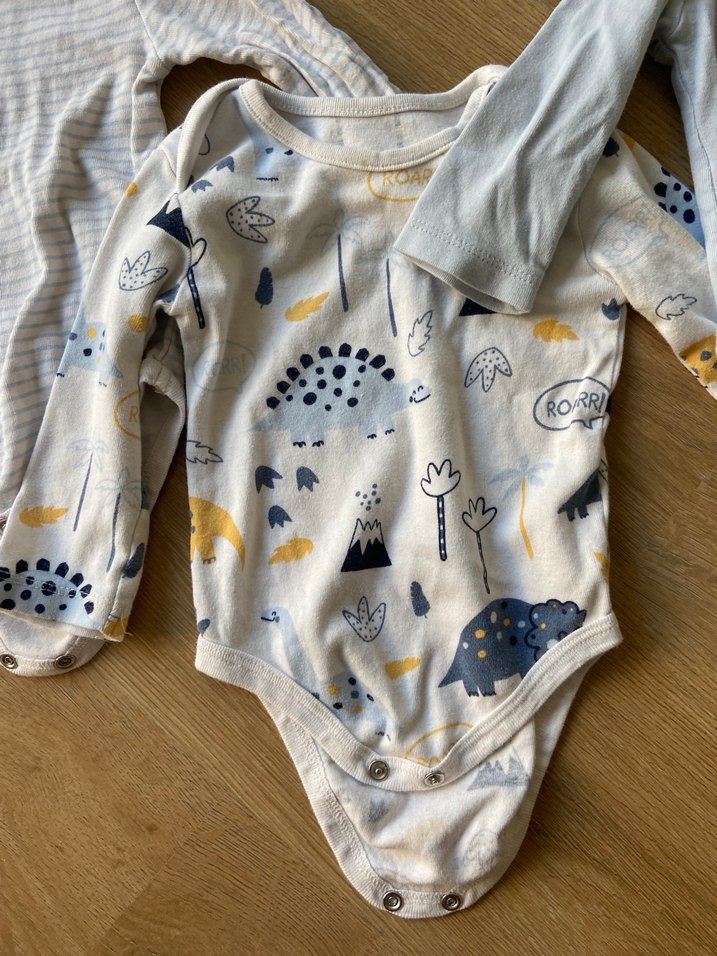 LCW 3 lü bebek çıtçıtlı uzu  kollu body - Görsel 3