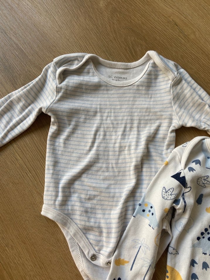 LCW 3 lü bebek çıtçıtlı uzu  kollu body - Görsel 2