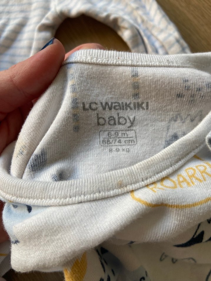 LCW 3 lü bebek çıtçıtlı uzu  kollu body - Görsel 5