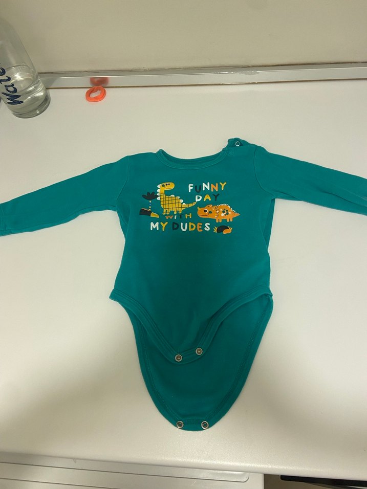 Uzun Kollu Baskılı Bebek Body çıtçıtlı 2'li - Görsel 2