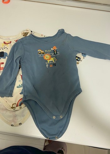 2li Uzun Kollu Baskılı Bebek çıtçıtlı body - Görsel 3